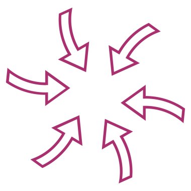 Siklon okları satırı vektör simgesi ince