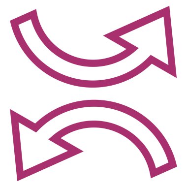 Exchange okları vektör simge anahat