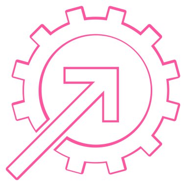 Entegrasyon ok ince çizgi vektör simgesi