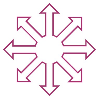 Oklar kontur vektör simgeyi büyütmek