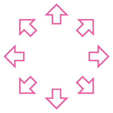 Radyal okları vektör simge kontur