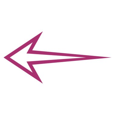 İnce çizgi vektör simge sol ok