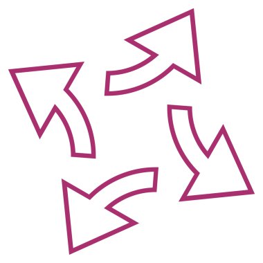 Dairesel Exchange okları vektör simge kontur