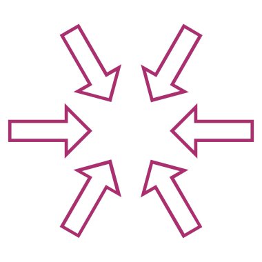 Basınç okları satırı vektör simgesi ince