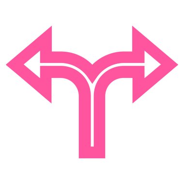 Birleşim sol sağ kontur vektör simgesi