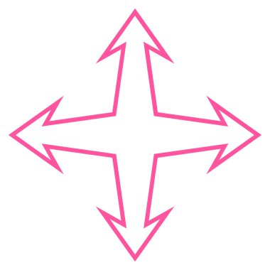 Kavşak okları kontur vektör simgesi