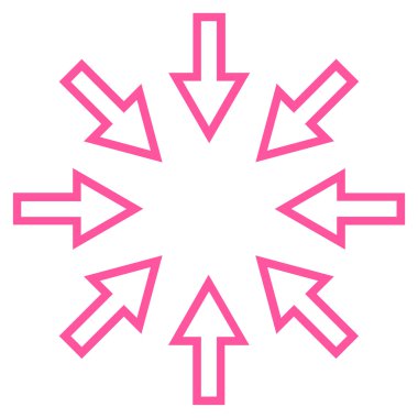 Basınç okları satırı vektör simgesi ince