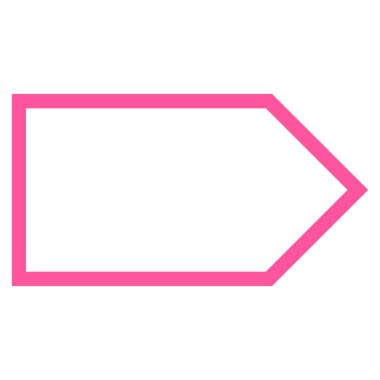 İşaretçi doğru anahat vektör simgesi