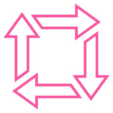 Kare geri dönüşüm kontur vektör simgesi