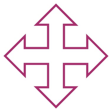 Tam ekran okları vektör simge kontur