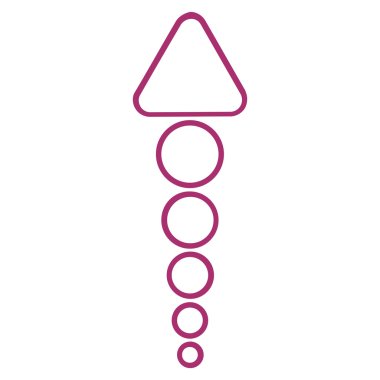 İnce çizgi vektör simge yukarı ok göndermek