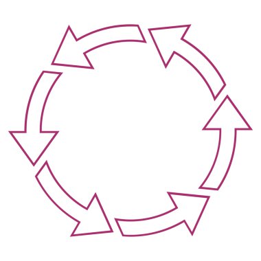 Döndürme Ccw kontur vektör simgesi