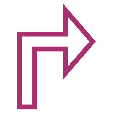 Sağ kontur vektör simge açmak