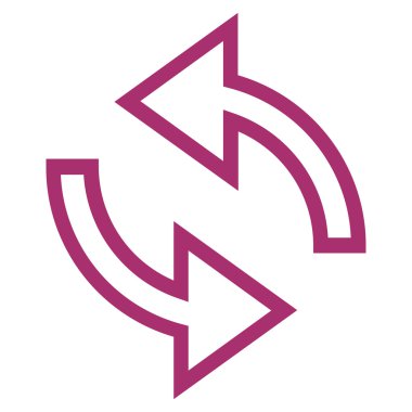 Update okları kontur vektör simgesi