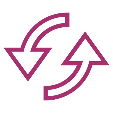 Oklar ince çizgi vektör simge Yenile