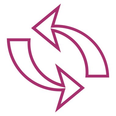 Oklar anahat vektör simge Yenile