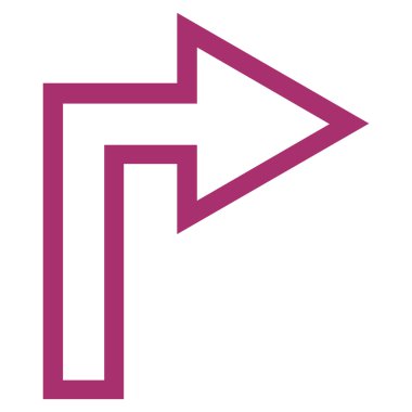 Doğru anahat vektör simge açmak