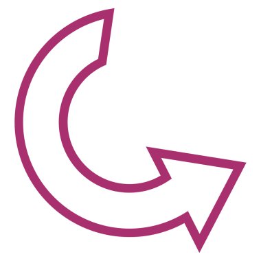 CCW ince çizgi vektör simge döndürmek