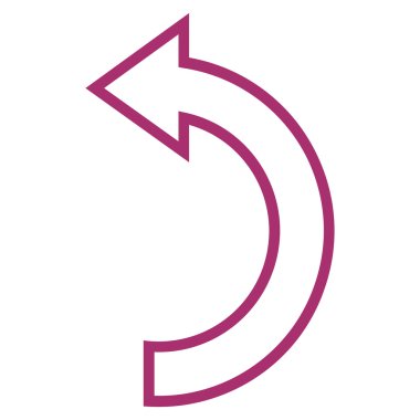 CCW kontur vektör simgesini Döndür