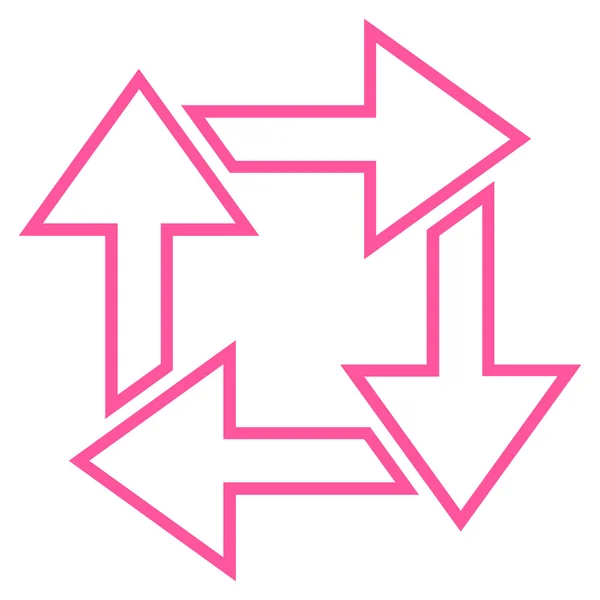 Icono de vector de línea delgada de reciclaje cuadrado — Archivo Imágenes Vectoriales