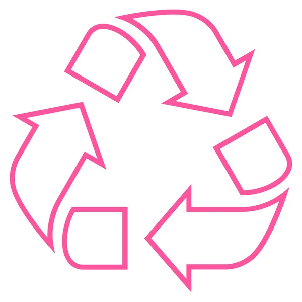 Icône vectorielle de ligne mince de recyclage — Image vectorielle