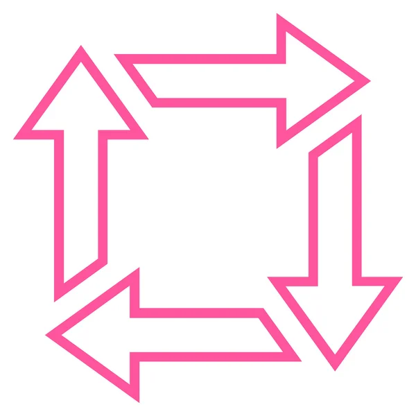 Icono de vector de trazo de reciclaje cuadrado — Archivo Imágenes Vectoriales