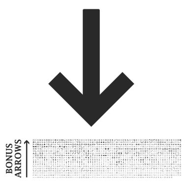 Bonus ile ok düz vektör simgesi