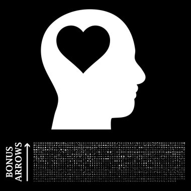 Vektör simge Bonus ile sevgilisi kafa düz