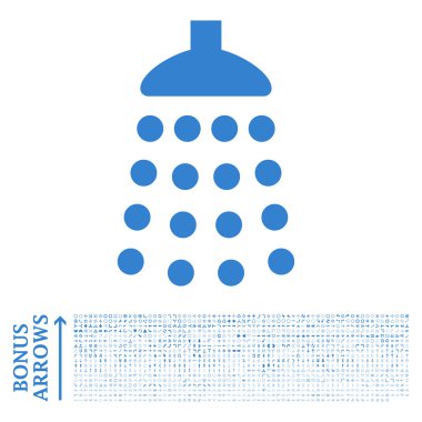 Bonus ile duş düz vektör simgesi