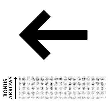 Sol ok düz vektör simgesi Bonus ile