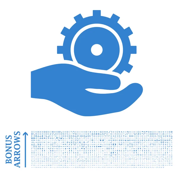Icono de vector plano de servicio de desarrollo con bonificación — Archivo Imágenes Vectoriales