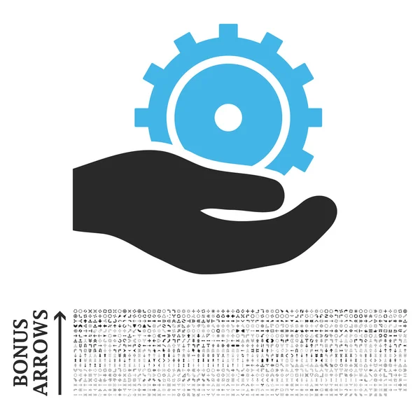 Icono de vector plano de servicio de desarrollo con bonificación — Archivo Imágenes Vectoriales