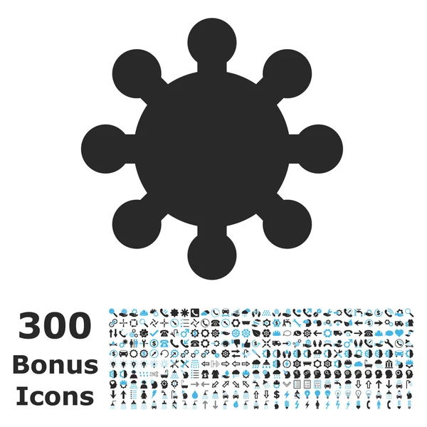 Versnelling platte Vector Icon met Bonus — Stockvector