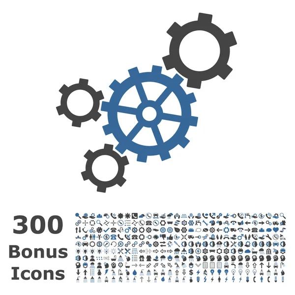 Ícone plano do vetor do mecanismo com bônus —  Vetores de Stock