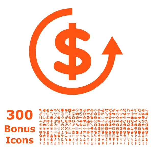 Flat Vector Icon mit Bonus erstatten — Stockvektor