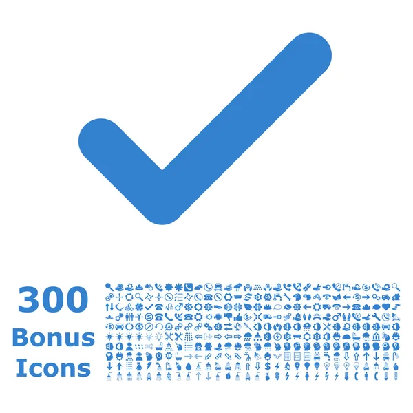 Ok Flat Vector Icon with Bonus — Stock Vector