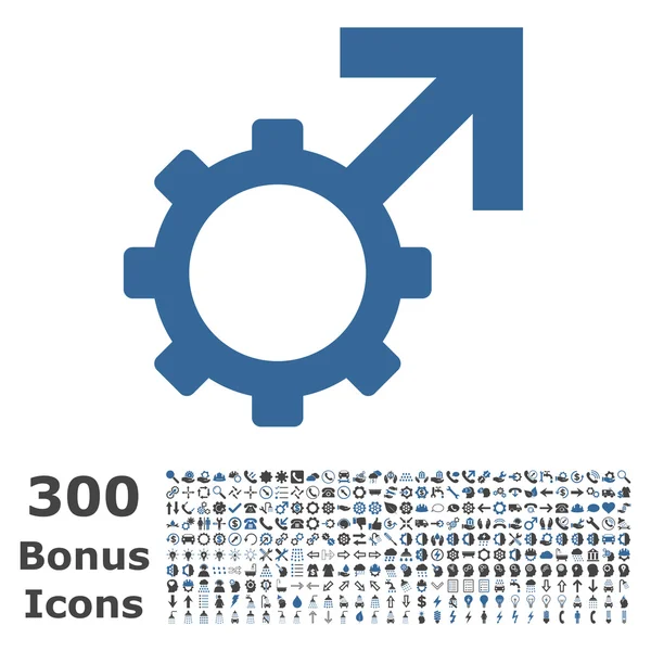 Technologické Potence plochý vektorové ikony s bonusem — Stockový vektor