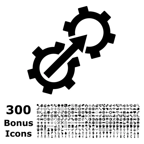 Gear integráció lapos Vector Icon bónusz — Stock Vector