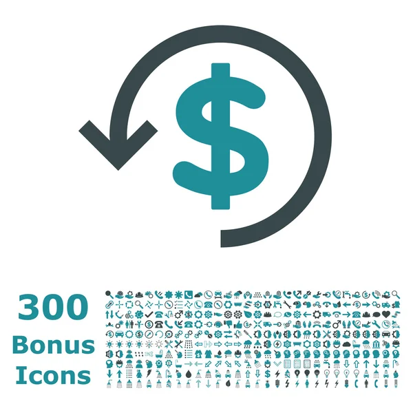 Flat Vector Icon mit Bonus erstatten — Stockvektor