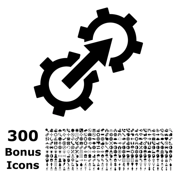 Gear integráció lapos Vector Icon bónusz — Stock Vector