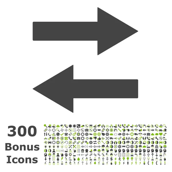 수평 플립 화살표 플랫 보너스와 벡터 아이콘 — 스톡 벡터
