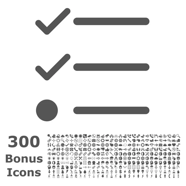 Liste de contrôle Icône vectorielle plate avec bonus — Image vectorielle