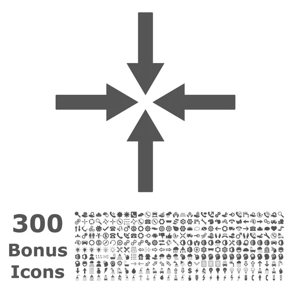 Flèches d'impact Icône vectorielle plate avec bonus — Image vectorielle