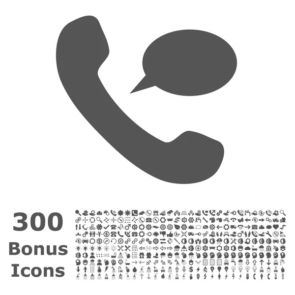 Telefone Mensagem Flat Vector Icon Com Bônus — Vetor de Stock