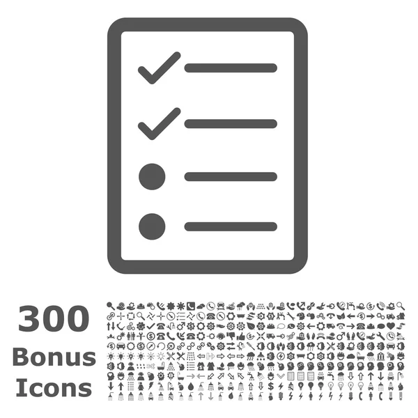 Page de liste de contrôle Icône vectorielle plate avec bonus — Image vectorielle