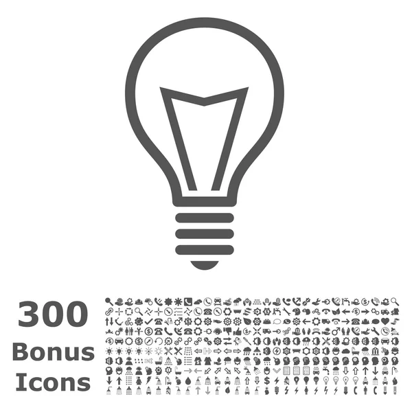 LAMP lampa platt vektor ikon med Bonus — Stock vektor