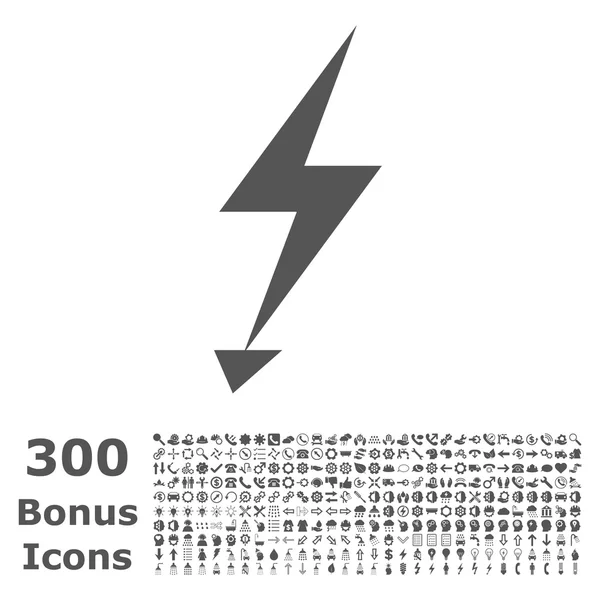 Electric Strike Flat Vector Icon with Bonus — Stock Vector