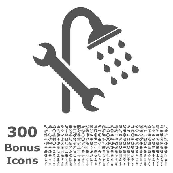 Душевые сантехники икона плоский вектор с бонусом — стоковый вектор