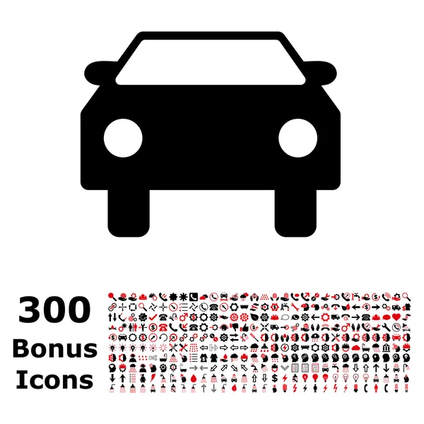 Bilen platt vektor ikon med Bonus — Stock vektor