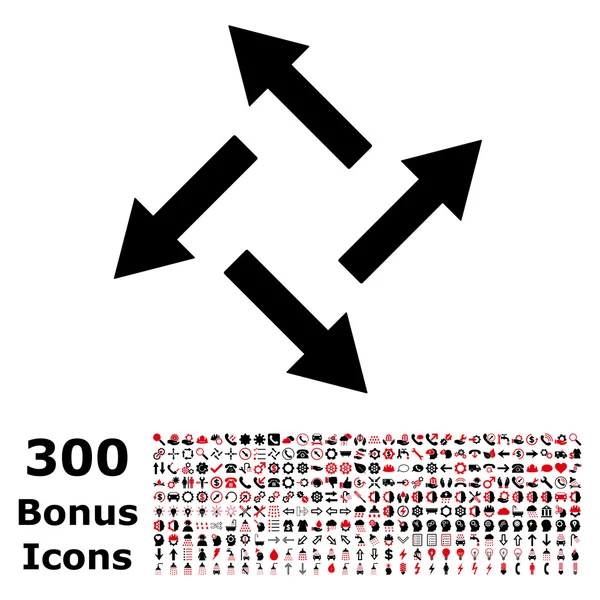 Центробежные стрелки плоская векторная икона с бонусом — стоковый вектор